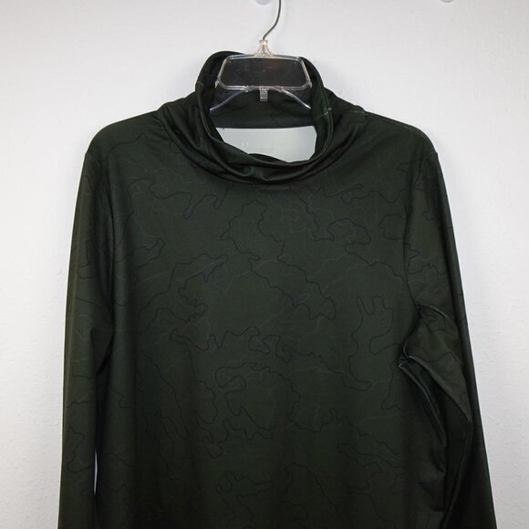 Under Armour Funnel Neck Top Women's Size XL Green Camo Cold Weather Loose Fit - Picture 2 of 8